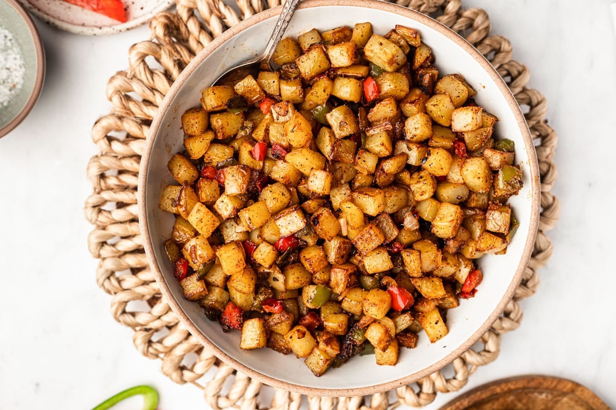 How to Make Perfectly Tender Skillet Potatoes & Peppers